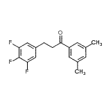 structure of CAS# 898778-12-6, 1-(3,5-Dimethylphenyl)-3-(3,4,5-trifluorophenyl)-1-propanone;3',5'-dimethyl-3-(3,4,5-trifluorophenyl)propiophenone