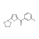structure of CAS# 898778-13-7, [5-(1,3-Dioxolan-2-yl)-2-thienyl](3-iodophenyl)methanone;5-(1,3-Dioxolan-2-yl)-2-(3-Iodobenzoyl)thiophene