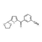 structure of CAS# 898778-19-3, 3-{[5-(1,3-Dioxolan-2-yl)-2-thienyl]carbonyl}benzonitrile;2-(3-Cyanobenzoyl)-5-(1,3-dioxolan-2-yl)thiophene