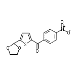 structure of CAS# 898778-34-2, [5-(1,3-Dioxolan-2-yl)-2-thienyl](4-nitrophenyl)methanone;5-(1,3-Dioxolan-2-yl)-2-(4-nitrobenzoyl)thiophene