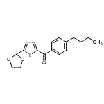 structure of CAS# 898778-52-4, (4-Butylphenyl)[5-(1,3-dioxolan-2-yl)-2-thienyl]methanone;2-(4-n-Butylbenzoyl)-5-(1,3-dioxolan-2-yl)thiophene