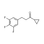 structure of CAS# 898778-72-8, 1-Cyclopropyl-3-(3,4,5-trifluorophenyl)-1-propanone;Cyclopropyl 2-(3,4,5-trifluorophenyl)ethyl ketone