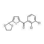 structure of CAS# 898778-86-4, (2,3-Dichlorophenyl)[5-(1,3-dioxolan-2-yl)-2-thienyl]methanone;2-(2,3-Dichlorobenzoyl)-5-(1,3-dioxolan-2-yl)thiophene