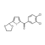 structure of CAS# 898778-94-4, (3,4-Dichlorophenyl)[5-(1,3-dioxolan-2-yl)-2-thienyl]methanone;2-(3,4-Dichlorobenzoyl)-5-(1,3-dioxolan-2-yl)thiophene
