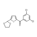 structure of CAS# 898778-96-6, (3,5-Dichlorophenyl)[5-(1,3-dioxolan-2-yl)-2-thienyl]methanone;2-(3,5-Dichlorobenzoyl)-5-(1,3-dioxolan-2-yl)thiophene