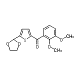 structure of CAS# 898778-98-8, (2,3-Dimethoxyphenyl)[5-(1,3-dioxolan-2-yl)-2-thienyl]methanone;2-(2,3-Dimethoxybenzoyl)-5-(1,3-dioxolan-2-yl)thiophene
