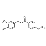 结构式 CAS# 898779-11-8, 3-(3,4-二甲基苯基)-1-[4-(甲硫基)苯基]-1-丙酮