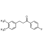 structure of CAS# 898779-29-8, 3-(3,4-Dimethylphenyl)-1-(4-fluorophenyl)-1-propanone;3-(3,4-dimethylphenyl)-4'-fluoropropiophenone