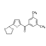 structure of CAS# 898779-31-2, (3,5-Dimethylphenyl)[5-(1,3-dioxolan-2-yl)-2-thienyl]methanone;2-(3,5-Dimethylbenzoyl)-5-(1,3-dioxolan-2-yl)thiophene