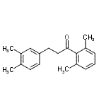 structure of CAS# 898779-41-4, 1-(2,6-Dimethylphenyl)-3-(3,4-dimethylphenyl)-1-propanone;2',6'-dimethyl-3-(3,4-dimethylphenyl)propiophenone