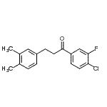 structure of CAS# 898779-53-8, 1-(4-Chloro-3-fluorophenyl)-3-(3,4-dimethylphenyl)-1-propanone;4'-chloro-3-(3,4-dimethylphenyl)-3'-fluoropropiophenone