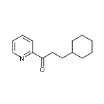 structure of CAS# 898779-60-7, 3-Cyclohexyl-1-(2-pyridinyl)-1-propanone;(2-Cyclohexyl)ethyl 2-pyridyl ketone