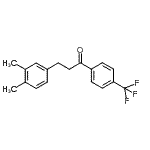 structure of CAS# 898779-65-2, 3-(3,4-Dimethylphenyl)-1-[4-(trifluoromethyl)phenyl]-1-propanone;3-(3,4-dimethylphenyl)-4'-trifluoromethylpropiophenone