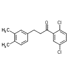 结构式 CAS# 898779-79-8, 1-(2,5-二氯苯基)-3-(3,4-二甲基苯基)-1-丙酮
