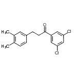 结构式 CAS# 898779-83-4, 1-(3,5-二氯苯基)-3-(3,4-二甲基苯基)-1-丙酮