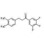 structure of CAS# 898779-91-4, 3-(3,4-Dimethylphenyl)-1-(3,4,5-trifluorophenyl)-1-propanone;3-(3,4-dimethylphenyl)-3',4',5'-trifluoropropiophenone