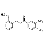 结构式 CAS# 898780-01-3, 1-(3,4-二甲基苯基)-3-[2-(甲硫基)苯基]-1-丙酮