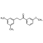 结构式 CAS# 898780-17-1, 3-(3,5-二甲基苯基)-1-(3-甲氧基苯基)-1-丙酮