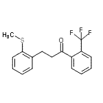 structure of CAS# 898780-22-8, 3-[2-(Methylsulfanyl)phenyl]-1-[2-(trifluoromethyl)phenyl]-1-propanone;3-(2-thiomethylphenyl)-2'-trifluoromethylpropiophenone