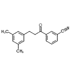 structure of CAS# 898780-26-2, 3-[3-(3,5-Dimethylphenyl)propanoyl]benzonitrile;3'-cyano-3-(3,5-dimethylphenyl)propiophenone