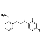 结构式 CAS# 898780-31-9, 1-(4-溴-2-氟苯基)-3-[2-(甲硫基)苯基]-1-丙酮
