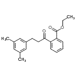 结构式 CAS# 898780-32-0, 乙基2-[3-(3,5-二甲基苯基)丙酰]苯甲酸酯