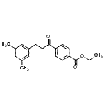 结构式 CAS# 898780-38-6, 乙基4-[3-(3,5-二甲基苯基)丙酰]苯甲酸酯