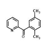 structure of CAS# 898780-48-8, (2,5-Dimethylphenyl)(2-pyridinyl)methanone;2-(2,5-Dimethylbenzoyl)pyridine
