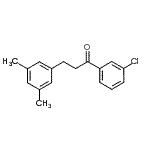 structure of CAS# 898780-53-5, 1-(3-Chlorophenyl)-3-(3,5-dimethylphenyl)-1-propanone;3'-chloro-3-(3,5-dimethylphenyl)propiophenone