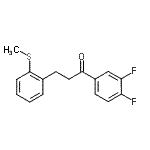 structure of CAS# 898780-59-1, 1-(3,4-Difluorophenyl)-3-[2-(methylsulfanyl)phenyl]-1-propanone;3',4'-difluoro-3-(2-thiomethylphenyl)propiophenone