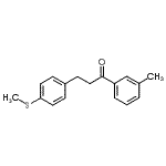 structure of CAS# 898780-77-3, 1-(3-Methylphenyl)-3-[4-(methylsulfanyl)phenyl]-1-propanone;3'-methyl-2-(4-thiomethylphenyl)propiophenone