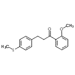 structure of CAS# 898780-81-9, 1-(2-Methoxyphenyl)-3-[4-(methylsulfanyl)phenyl]-1-propanone;2'-methoxy-3-(4-thiomethylphenyl)propiophenone