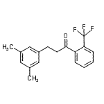 structure of CAS# 898780-84-2, 3-(3,5-Dimethylphenyl)-1-[2-(trifluoromethyl)phenyl]-1-propanone;3-(3,5-dimethylphenyl)-2'-trifluoromethylpropiophenone