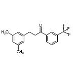 structure of CAS# 898780-86-4, 3-(3,5-Dimethylphenyl)-1-[3-(trifluoromethyl)phenyl]-1-propanone;3-(3,5-dimethylphenyl)-3'-trifluoromethylpropiophenone
