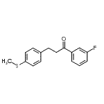 structure of CAS# 898781-15-2, 1-(3-Fluorophenyl)-3-[4-(methylsulfanyl)phenyl]-1-propanone;3'-fluoro-3-(4-thiomethylphenyl)propiophenone