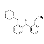 structure of CAS# 898781-47-0, (2-Methoxyphenyl)[2-(4-thiomorpholinylmethyl)phenyl]methanone;2-methoxy-2'-thiomorpholinomethyl benzophenone