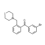 structure of CAS# 898781-70-9, (3-Bromophenyl)[2-(4-thiomorpholinylmethyl)phenyl]methanone;3'-bromo-2-thiomorpholinomethyl benzophenone