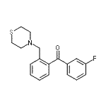 结构式 CAS# 898781-78-7, (3-氟苯基)[2-(4-硫代吗啉基甲基)苯基]甲酮