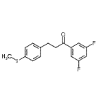structure of CAS# 898781-81-2, 1-(3,5-Difluorophenyl)-3-[4-(methylsulfanyl)phenyl]-1-propanone;3',5'-difluoro-3-(4-thiomethylphenyl)propiophenone