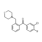 structure of CAS# 898781-98-1, (3-Chloro-4-fluorophenyl)[2-(4-thiomorpholinylmethyl)phenyl]methanone;3-chloro-4-fluoro-2'-thiomorpholinomethyl benzophenone