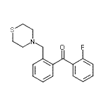 structure of CAS# 898782-02-0, (2-Fluorophenyl)[2-(4-thiomorpholinylmethyl)phenyl]methanone;2-fluoro-2'-thiomorpholinomethyl benzophenone