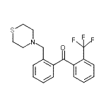 structure of CAS# 898782-05-3, [2-(4-Thiomorpholinylmethyl)phenyl][2-(trifluoromethyl)phenyl]methanone;2-thiomorpholinomethyl-2'-trifluoromethylbenzophenone