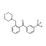 structure of CAS# 898782-08-6, [2-(4-Thiomorpholinylmethyl)phenyl][3-(trifluoromethyl)phenyl]methanone;2-thiomorpholinomethyl-3'-trifluoromethylbenzophenone