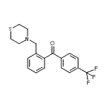 structure of CAS# 898782-11-1, [2-(4-Thiomorpholinylmethyl)phenyl][4-(trifluoromethyl)phenyl]methanone;2-thiomorpholinomethyl-4'-trifluoromethylbenzophenone
