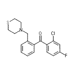 structure of CAS# 898782-17-7, (2-Chloro-4-fluorophenyl)[2-(4-thiomorpholinylmethyl)phenyl]methanone;2-chloro-4-fluoro-2'-thiomorpholinomethyl benzophenone
