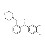 structure of CAS# 898782-35-9, (3,4-Dichlorophenyl)[2-(4-thiomorpholinylmethyl)phenyl]methanone;3,4-dichloro-2'-thiomorpholinomethyl benzophenone