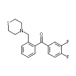 structure of CAS# 898782-44-0, (3,4-Difluorophenyl)[2-(4-thiomorpholinylmethyl)phenyl]methanone;3,4-difluoro-2'-thiomorpholinomethyl benzophenone
