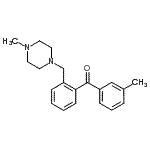 structure of CAS# 898782-72-4, (3-Methylphenyl){2-[(4-methyl-1-piperazinyl)methyl]phenyl}methanone;3'-methyl-2-(4-methylpiperazinomethyl) benzophenone