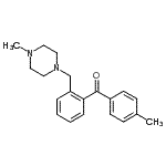 structure of CAS# 898782-74-6, (4-Methylphenyl){2-[(4-methyl-1-piperazinyl)methyl]phenyl}methanone;4'-methyl-2-(4-methylpiperazinomethyl) benzophenone