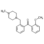 structure of CAS# 898782-76-8, (2-Methoxyphenyl){2-[(4-methyl-1-piperazinyl)methyl]phenyl}methanone;2-methoxy-2'-(4-methylpiperazinomethyl) benzophenone